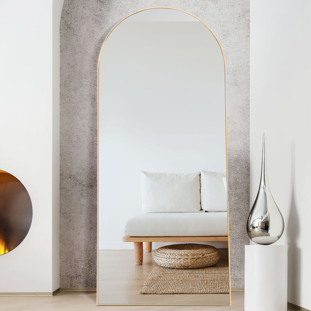 Black Arched Mirror with Stand By Homeroots | Mirrors | Modishstore - 8
