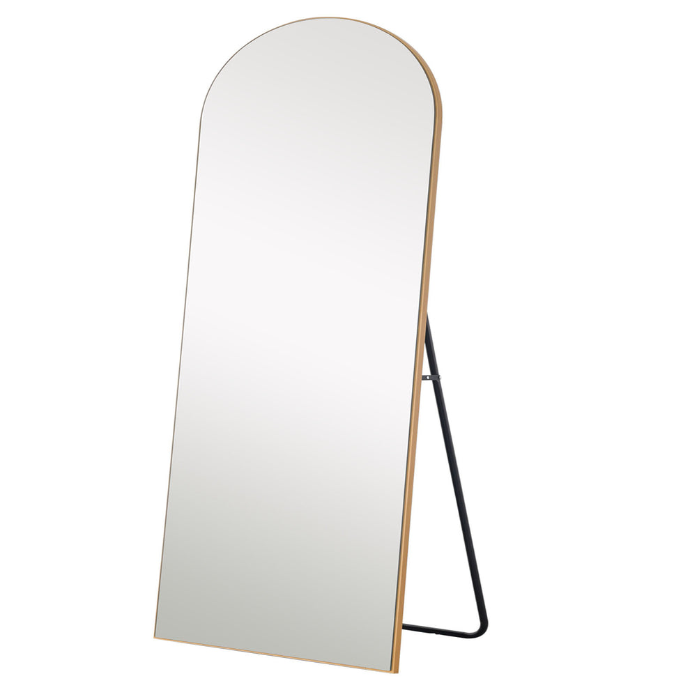 Petite Black Arched Wooden Mirror By Homeroots | Mirrors | Modishstore - 5