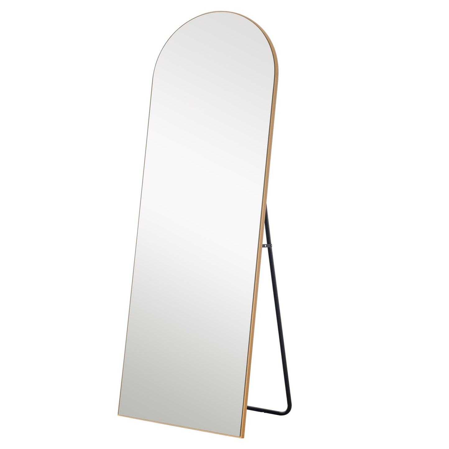 Narrow Gold Arched Wooden Mirror By Homeroots | Mirrors | Modishstore