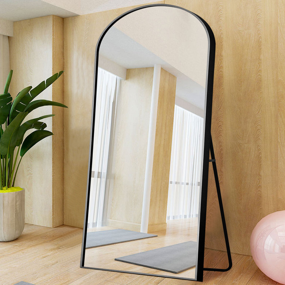 Black Arched Standing Mirror By Homeroots | Mirrors | Modishstore