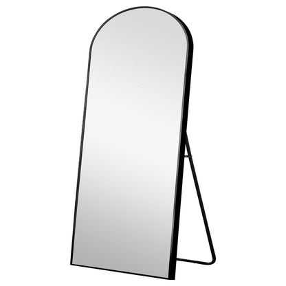 Petite Black Arched Full-length Standing Mirror By Homeroots | Mirrors | Modishstore