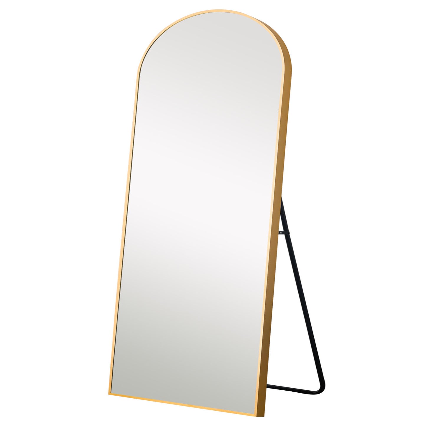 Petite Black Arched Full-length Standing Mirror By Homeroots | Mirrors | Modishstore - 5