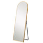 Narrow Gold Arched Full-length Floor Mirror with Stand By Homeroots | Mirrors | Modishstore - 2