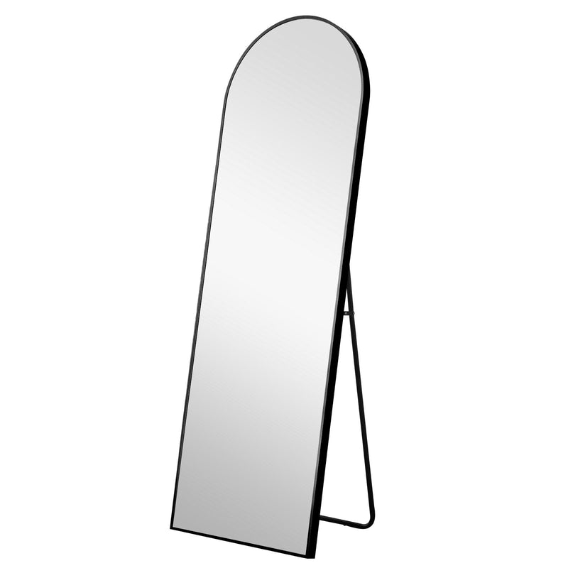 Narrow Gold Arched Full-length Floor Mirror with Stand By Homeroots | Mirrors | Modishstore - 5
