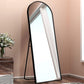 Narrow Gold Arched Full-length Floor Mirror with Stand By Homeroots | Mirrors | Modishstore - 6