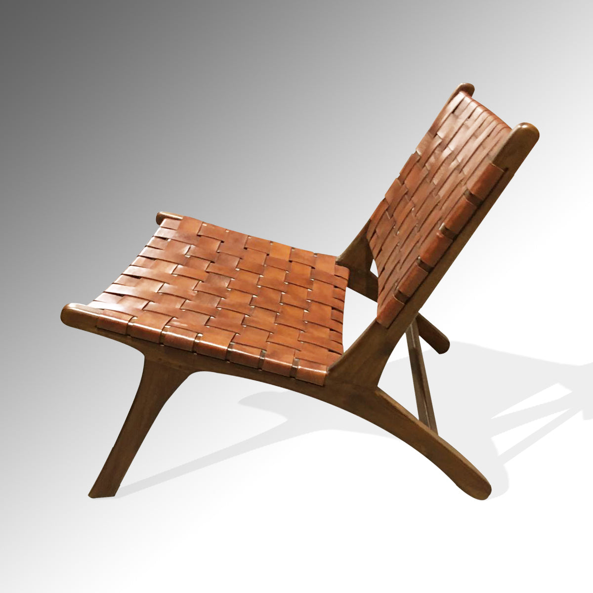 Milan Leather Woven Lounge Chair by Artisan Living ALF214-2