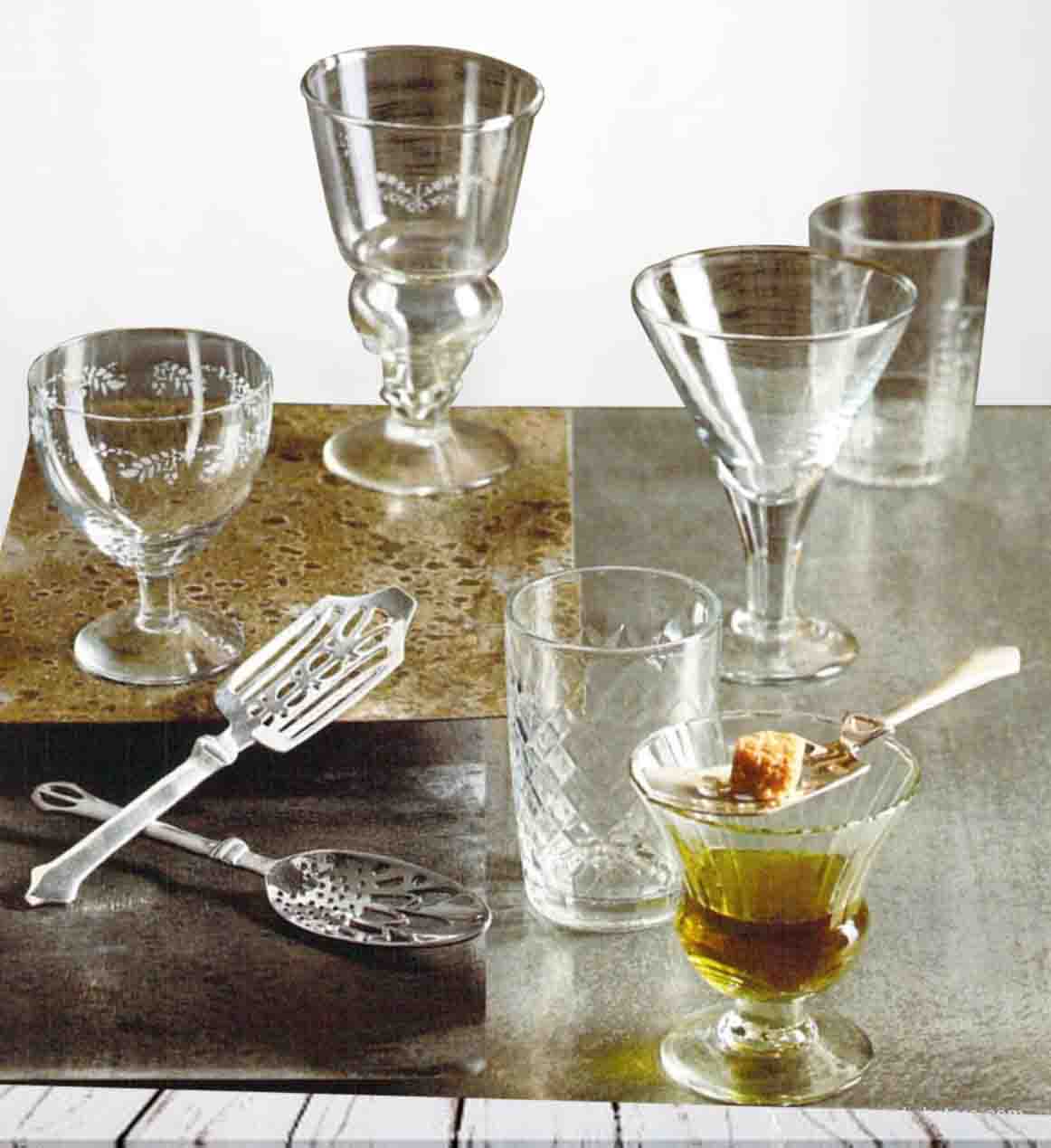 St. Remy Aperitif Glasses & Absinthe Spoons | Drinkware | Modishstore-3