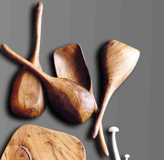 Teak Wood Scoops - Set of 4 | Dinnerware | Modishstore