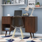 Manhattan Comfort Edgar 1-Drawer Mid Century Office Desk | Desks | Modishstore-4