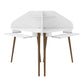 Manhattan Comfort Bradley 4-Piece Round Sectional Cubicle Desk with Keyboard Shelf in White | Desks | Modishstore-2