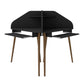 Manhattan Comfort Bradley 4-Piece Round Sectional Cubicle Desk with Keyboard Shelf in Black | Desks | Modishstore-2