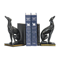 Sterling Industries Pair Of Black Greyhound Bookends