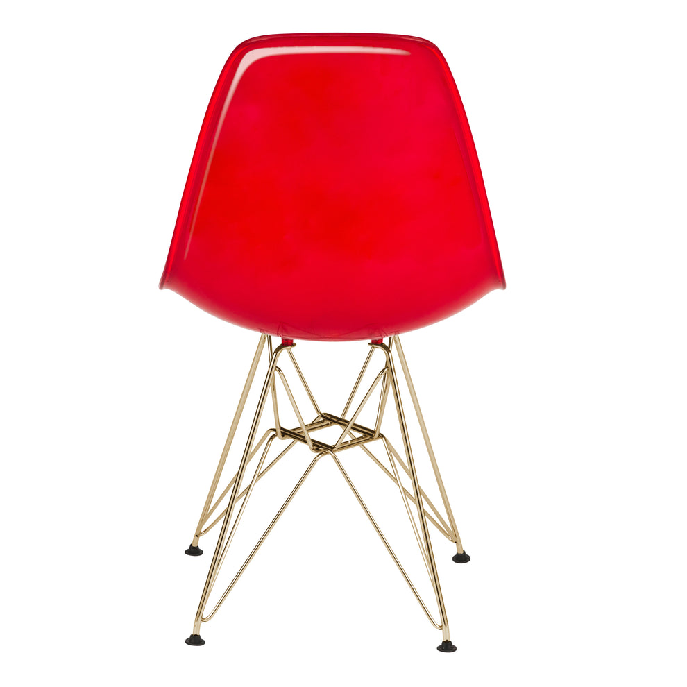 LeisureMod Cresco Molded Eiffel Side Chair with Gold Base, Set of 4 | Side Chairs | Modishstore - 3