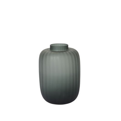 Prasinos Ribbed Glass Green Vase By Accent Decor | Vases | Modishstore - 3