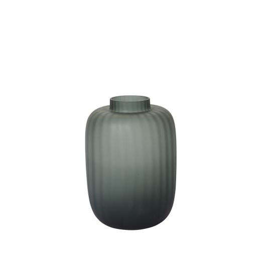 Prasinos Ribbed Glass Green Vase By Accent Decor | Vases | Modishstore - 3