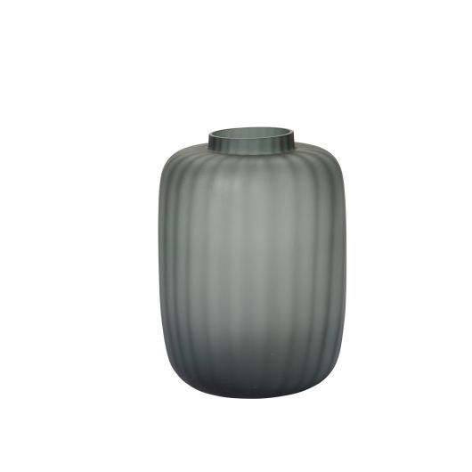 Prasinos Ribbed Glass Green Vase By Accent Decor | Vases | Modishstore - 5
