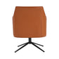 Terra Cotta Faux Leather Swivel Accent Chair By Homeroots