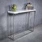 Modern White Gloss and Chrome Console Table By Homeroots | Console Tables | Modishstore - 4