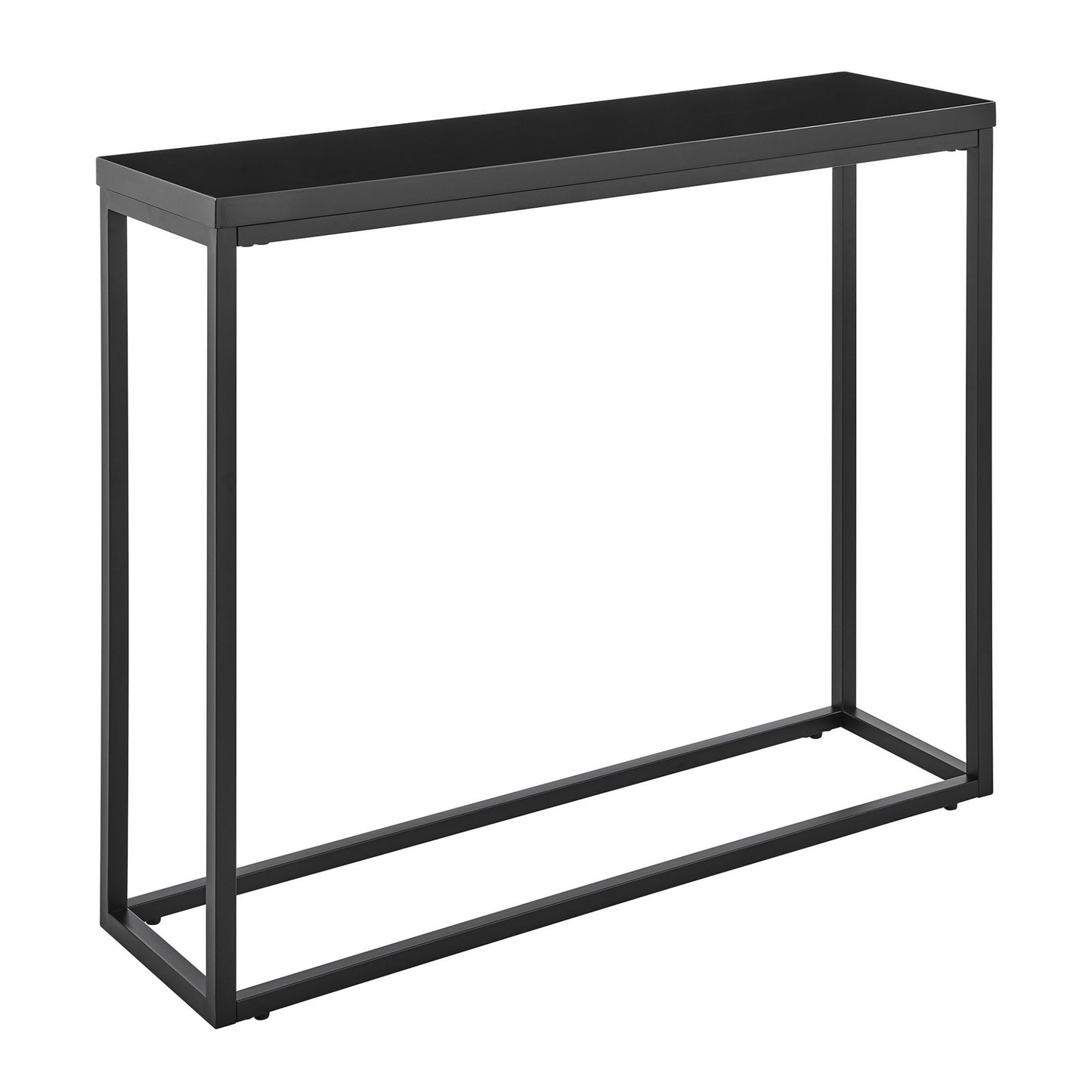Modern Black Gloss on Black Console Table By Homeroots