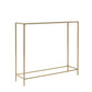 Minimalist Clear Glass and Gold Console Table By Homeroots | Console Tables | Modishstore - 2