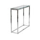 Geo Rectangle Clear Glass and Chrome Console Table By Homeroots