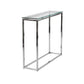 Geo Rectangle Clear Glass and Chrome Console Table By Homeroots | Console Tables | Modishstore - 2