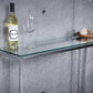 Geo Rectangle Clear Glass and Chrome Console Table By Homeroots | Console Tables | Modishstore - 4