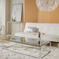 Geo Rectangle Clear Glass and Chrome Console Table By Homeroots | Console Tables | Modishstore - 7