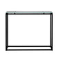Geo Rectangle Clear Glass and Black Console Table By Homeroots | Console Tables | Modishstore