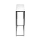 Geo Rectangle White Glass and Chrome Console Table By Homeroots | Console Tables | Modishstore - 3