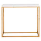 Modern White Gloss andn Gold Console Table By Homeroots | Console Tables | Modishstore