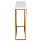 Modern White Gloss andn Gold Console Table By Homeroots