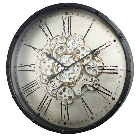 A&B Home Roman Numeral Gear Wall Clock | Clocks | Modishstore