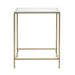 Minimalist Clear Glass and Gold Side Table By Homeroots