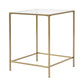 Minimalist Clear Glass and Gold Side Table By Homeroots | Side Tables | Modishstore - 2
