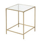 Minimalist Clear Glass and Gold Side Table By Homeroots | Side Tables | Modishstore - 3
