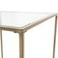 Minimalist Clear Glass and Gold Side Table By Homeroots | Side Tables | Modishstore - 4