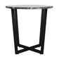 Mod Geo Black and Black Round Faux Marble Side Table By Homeroots | Side Tables | Modishstore - 3