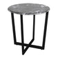 Mod Geo Black and Black Round Faux Marble Side Table By Homeroots | Side Tables | Modishstore - 4