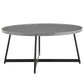 Modern Gray and Black Round Coffee Table By Homeroots | Coffee Tables | Modishstore