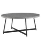 Modern Gray and Black Round Coffee Table By Homeroots | Coffee Tables | Modishstore - 3
