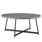 Modern Gray and Black Round Coffee Table By Homeroots | Coffee Tables | Modishstore - 2