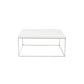 White and Chrome High Gloss Square Coffee Table By Homeroots | Coffee Tables | Modishstore