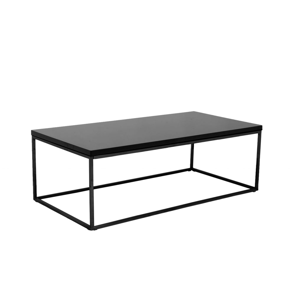 Black on Black High Gloss Coffee Table By Homeroots | Coffee Tables | Modishstore - 3
