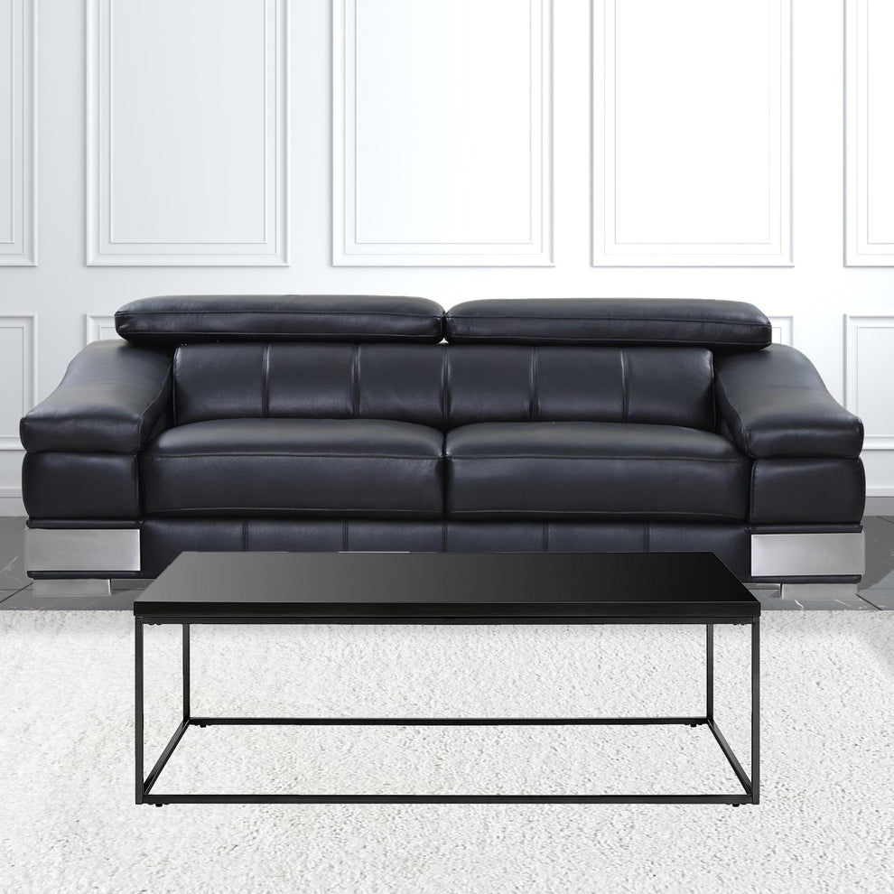 Black on Black High Gloss Coffee Table By Homeroots | Coffee Tables | Modishstore - 6