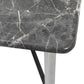 Black on Stainless Faux Marble Coffee Table By Homeroots | Coffee Tables | Modishstore - 7