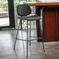 Set Of Two 40" Black Steel Low Back Bar Height Chairs With Footrest By Homeroots