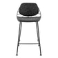Set of Two Leaf Black Counter Stools By Homeroots