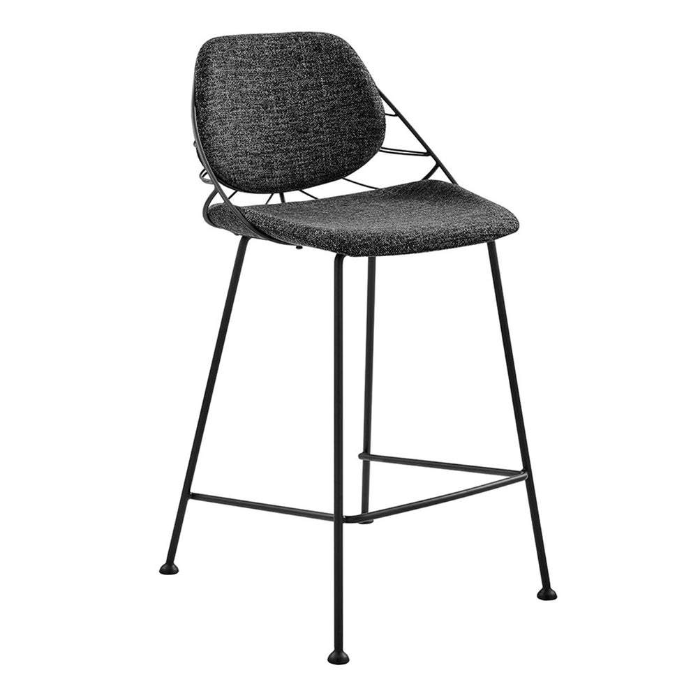 Set of Two Leaf Black Counter Stools By Homeroots | Counter Stools | Modishstore - 2