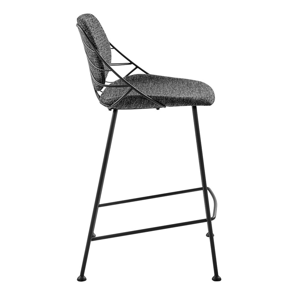 Set of Two Leaf Black Counter Stools By Homeroots | Counter Stools | Modishstore - 3